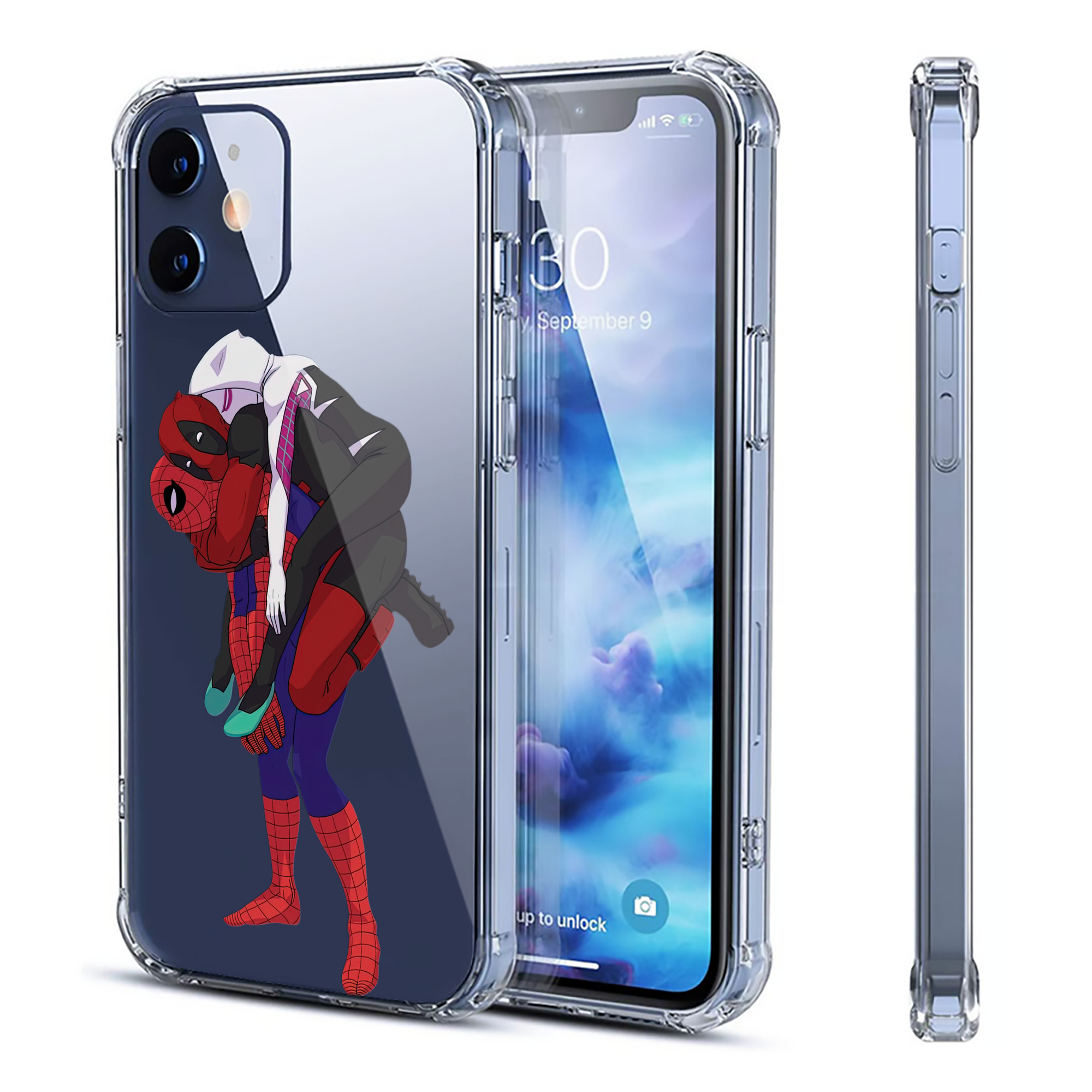 （画像用） Deadpool デッドプール 【iPhone 12シリーズ対応】透明スマホケース（クリアソフトケース）